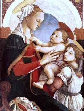サンドロ・ボッティチェッリ Painting - 聖母子と天使 サンドロ・ボッティチェリ